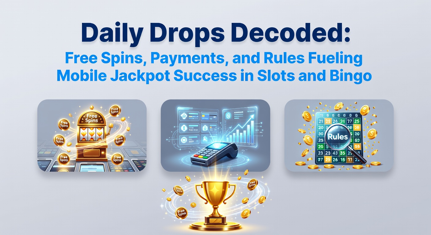 Vibrant mobile slot screen displaying a ticking daily drop jackpot counter alongside free spins activation