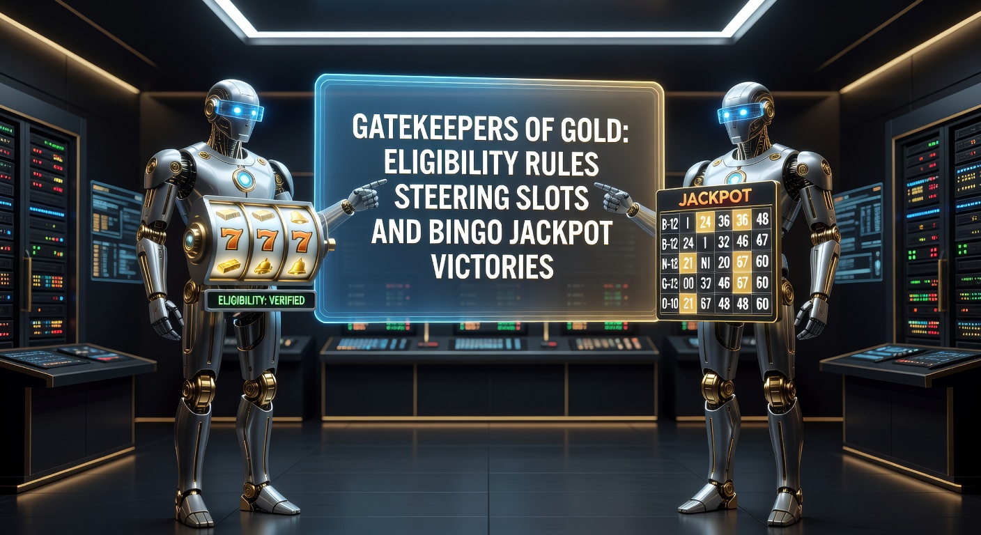 A gleaming golden gate emblazoned with slot reels and bingo cards, symbolizing the strict rules guarding jackpot prizes