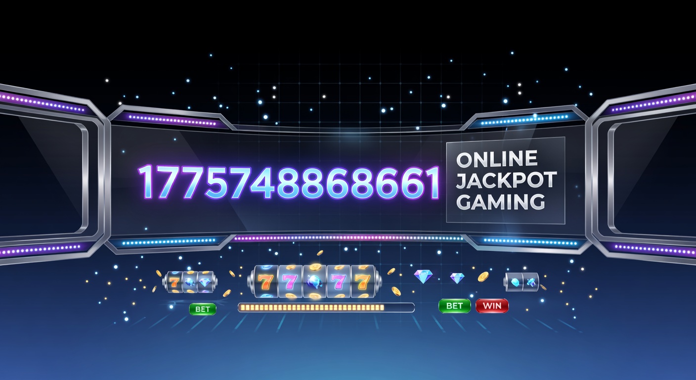 Vibrant digital slot machine display showing a massive jackpot counter ticking upwards amid colorful lights and symbols