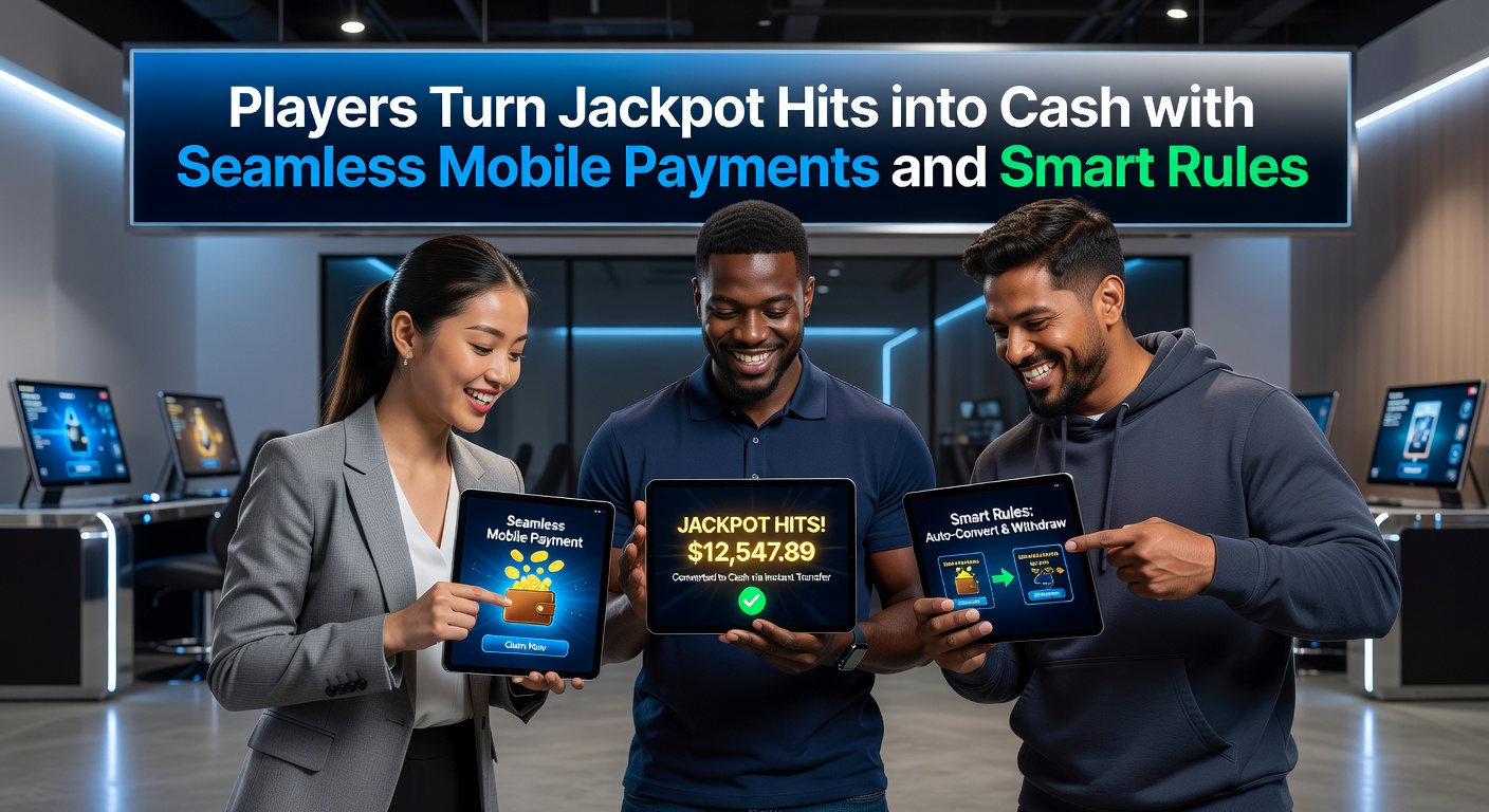 A mobile phone screen displaying a jackpot win notification alongside payment app icons, illustrating the quick transition from spin to cash