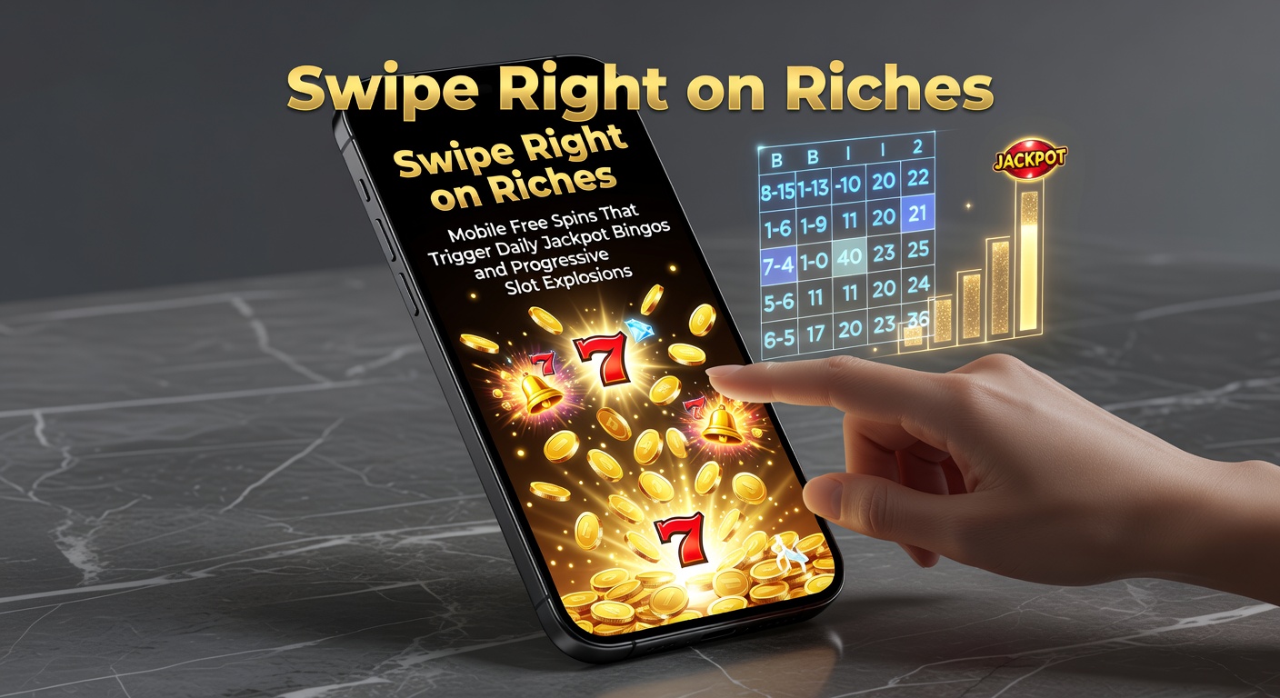 Vibrant mobile screen showing free spins activating jackpot features in bingo and slots, with coins exploding and bingo cards lighting up
